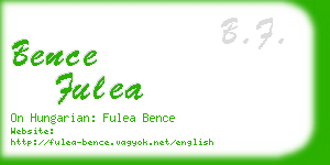 bence fulea business card